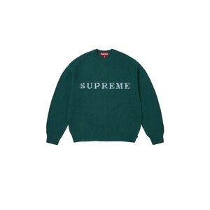Supreme Contrast Logo Sweater ‘Pine’